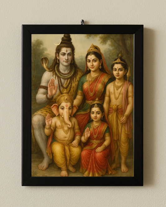Shiv Parivar – Divine Harmony Framed Photo