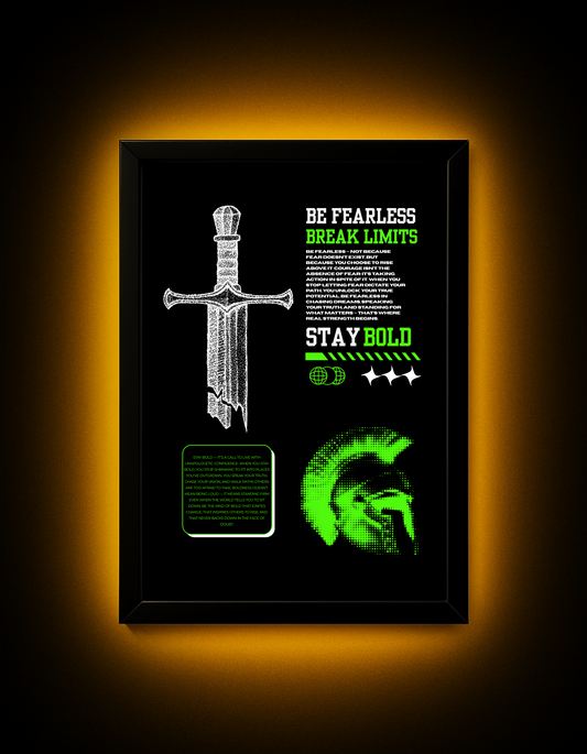 Stay Bold – Spartan-Themed Motivational Wall Art (A4, 3 Color Variants)