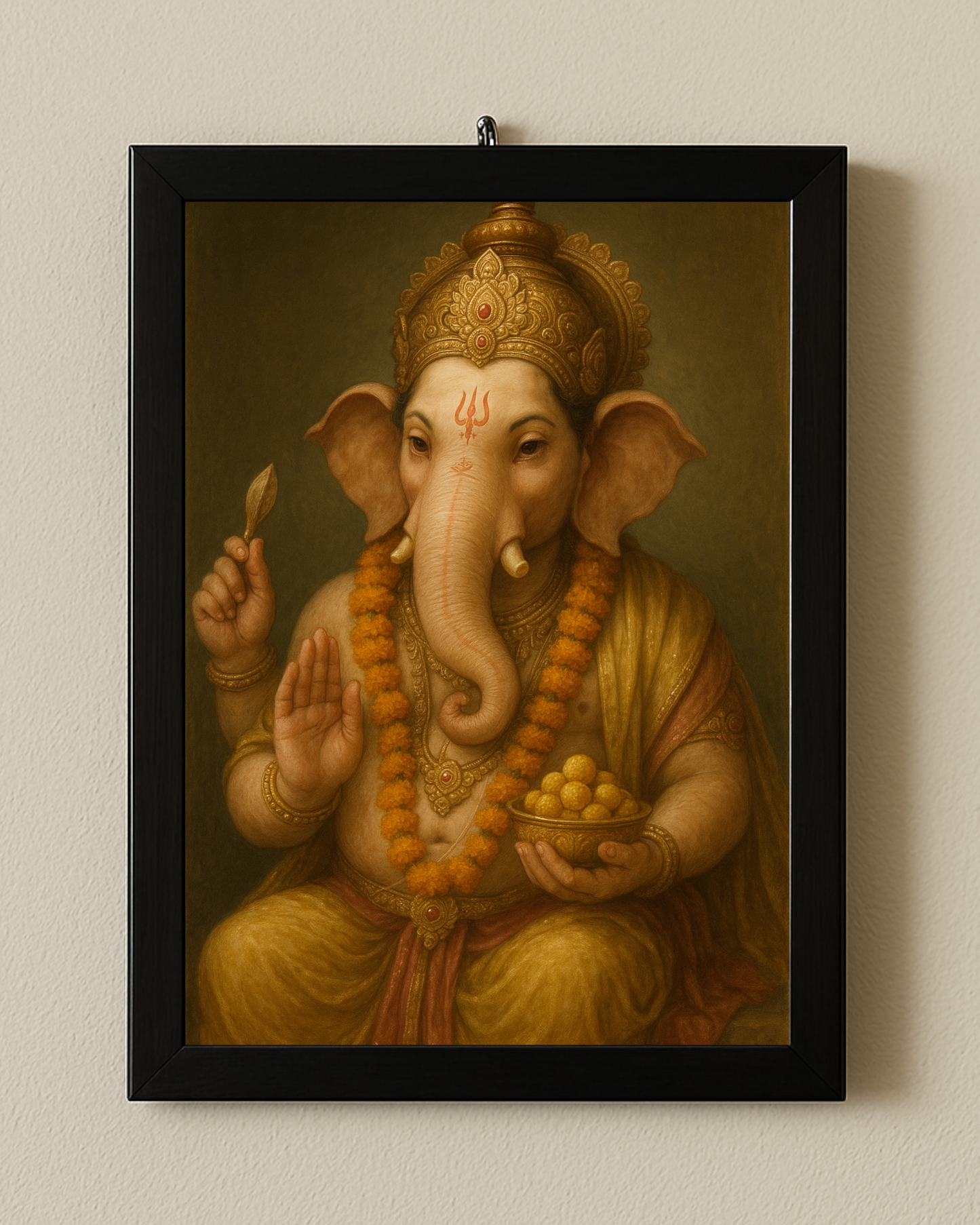 Lord Ganesha Blessings Framed Wall Art