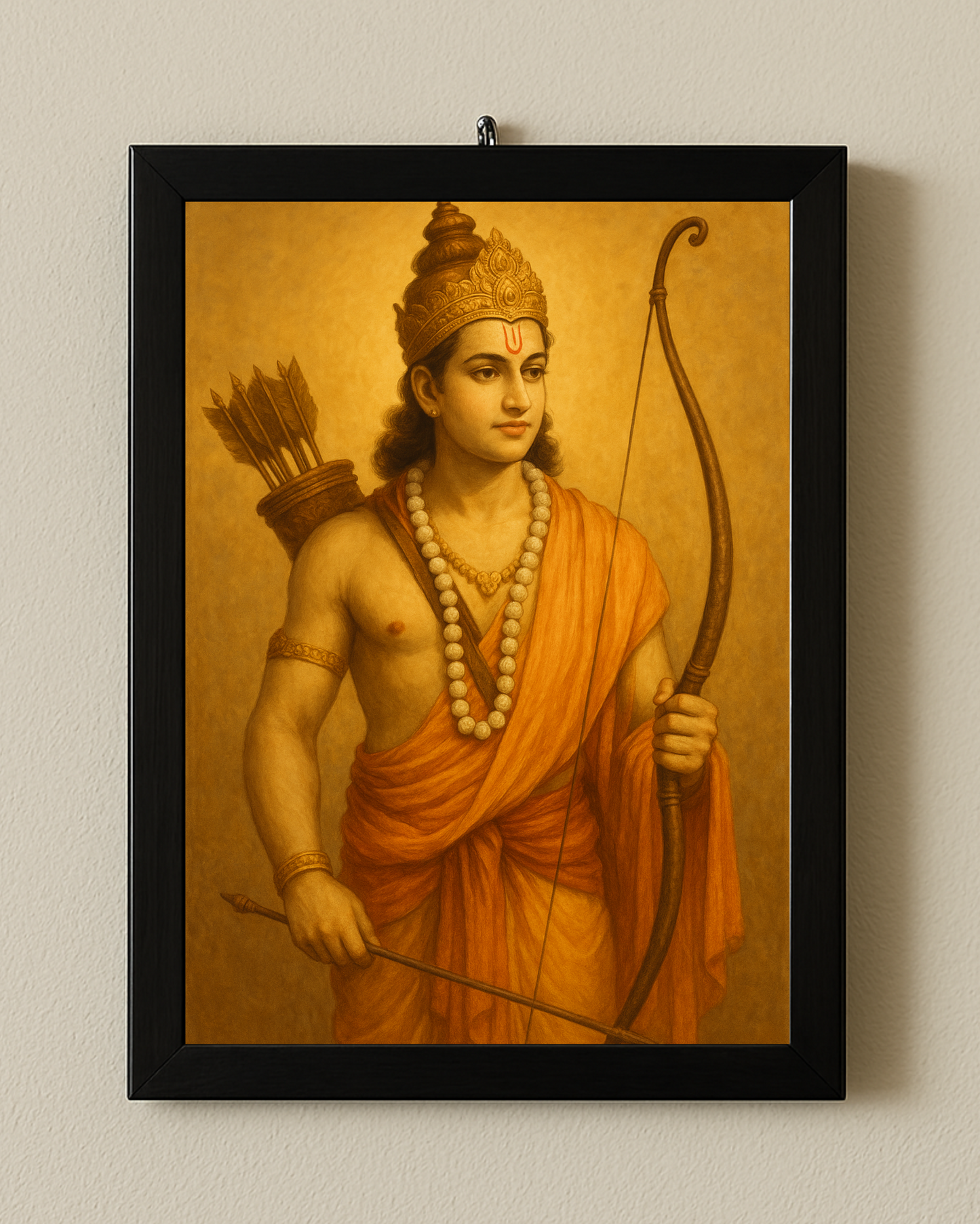 Lord Rama with Bow - Courage & Virtue Framed Print