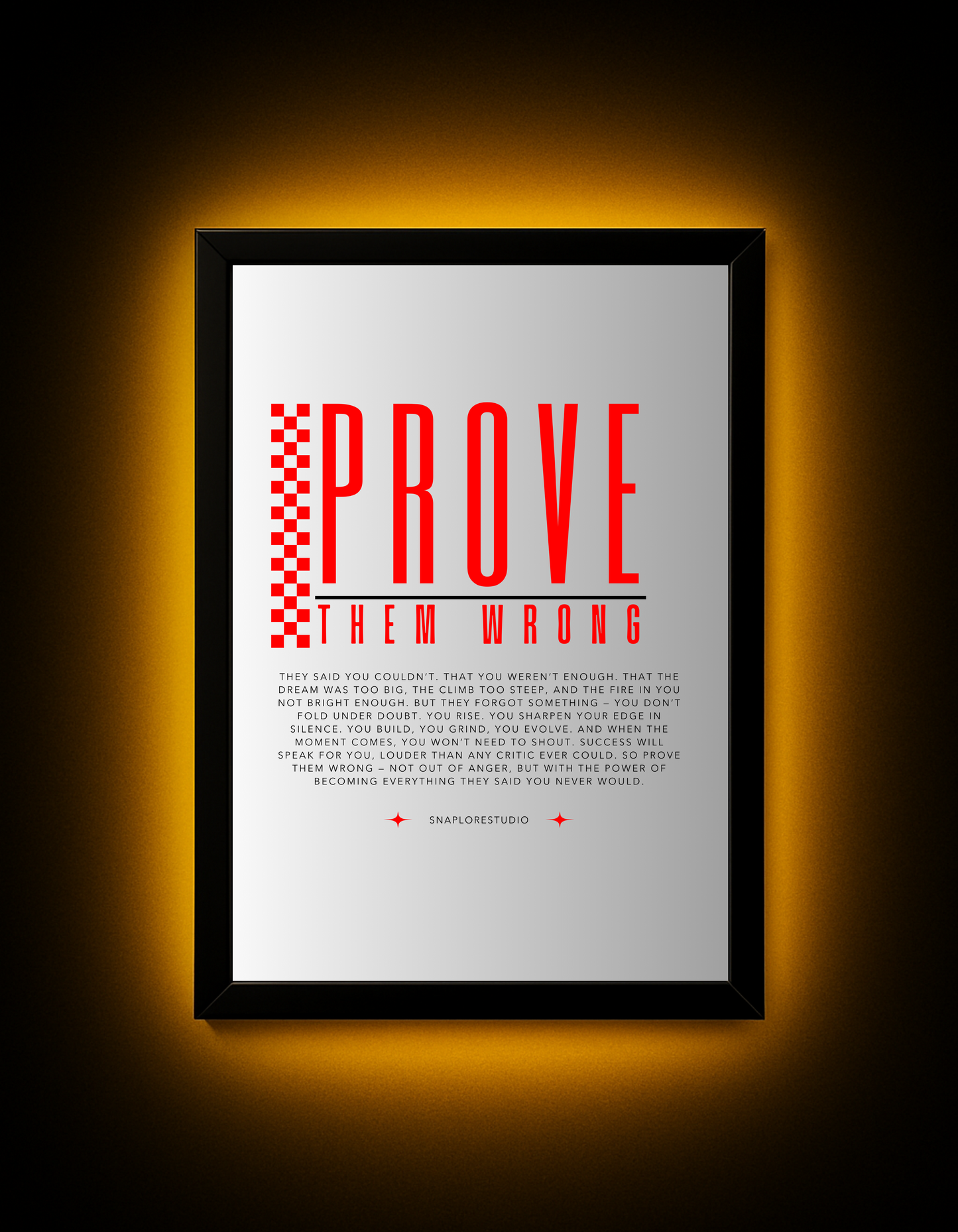 Prove Them Wrong – Motivational A4 Wall Art (3 Color Variants)