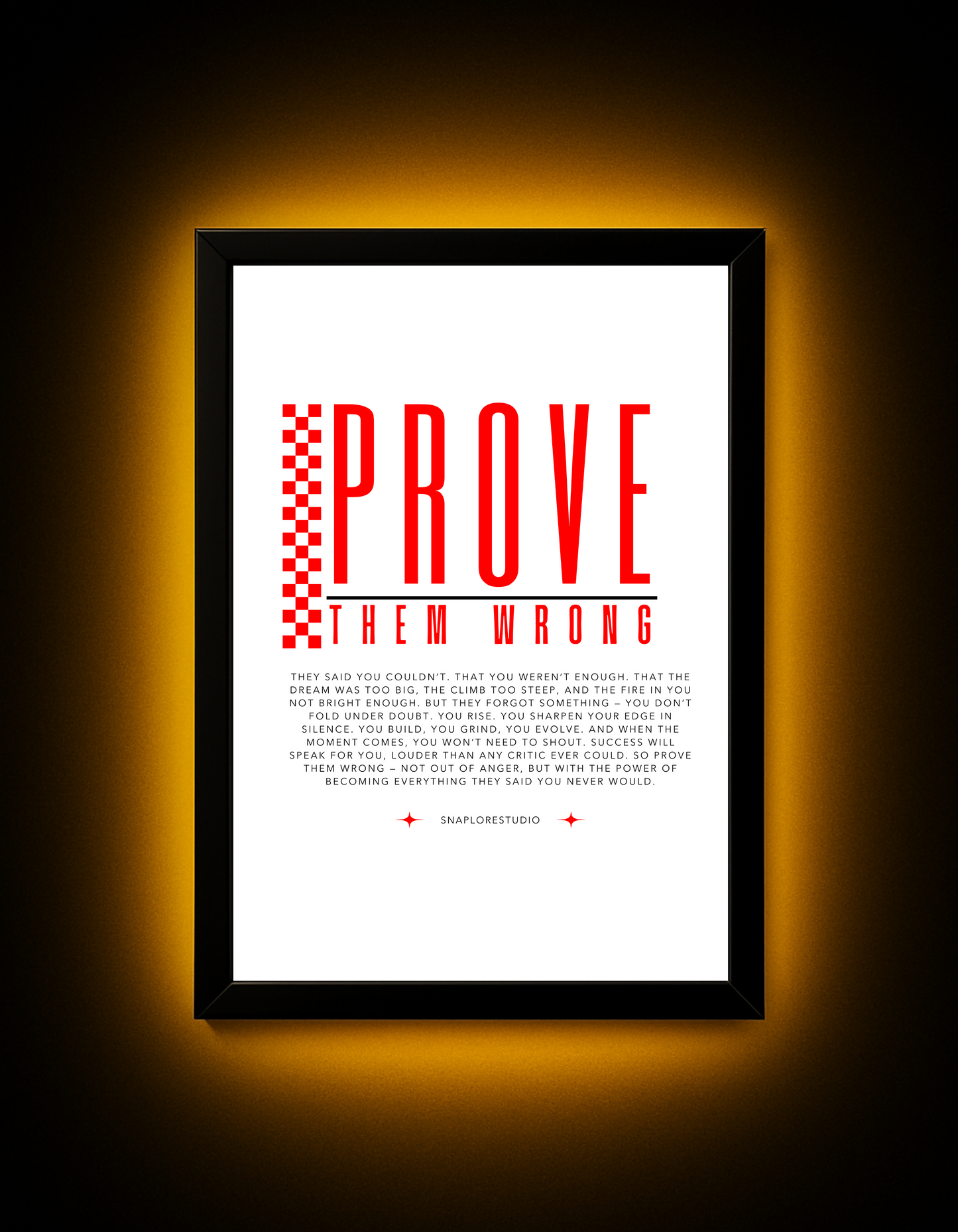 Prove Them Wrong – Motivational A4 Wall Art (3 Color Variants)